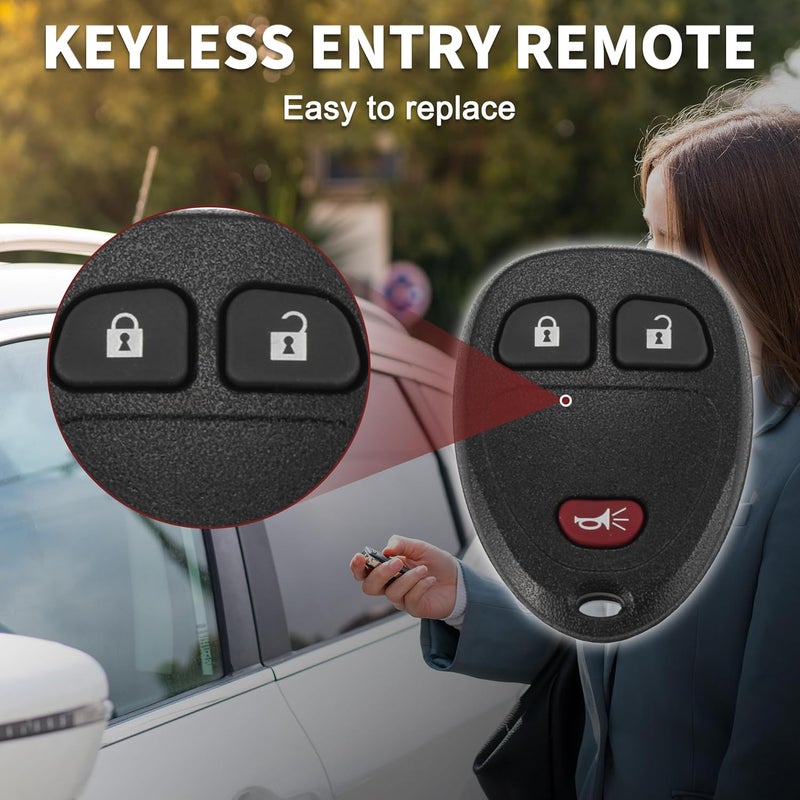 TUCKBOLD Keyless Entry Remote for Chevy Silverado 1500 2500 3500 315Mhz OUC60270 3 Button Reusable | Control Replacement Car Key Fob 1 Pcs for GMC Sierra 1500HD 2500HD 3500HD 2007-2014 - Image 3
